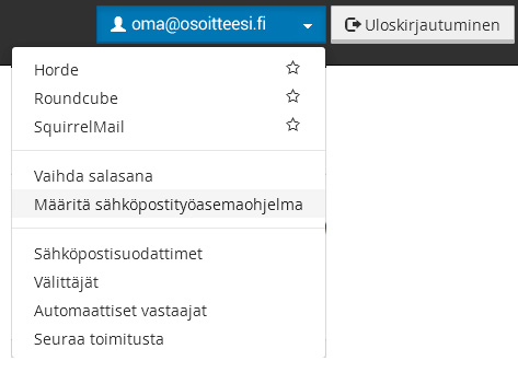 Määritä sähköpostityöasema